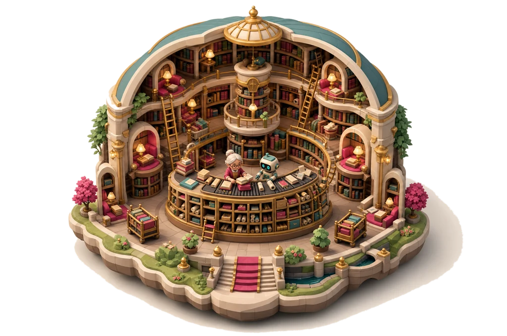 Miniature domed library